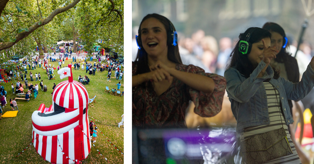 The 2023 Summer Party was a carnival theme with activities including a silent disco.