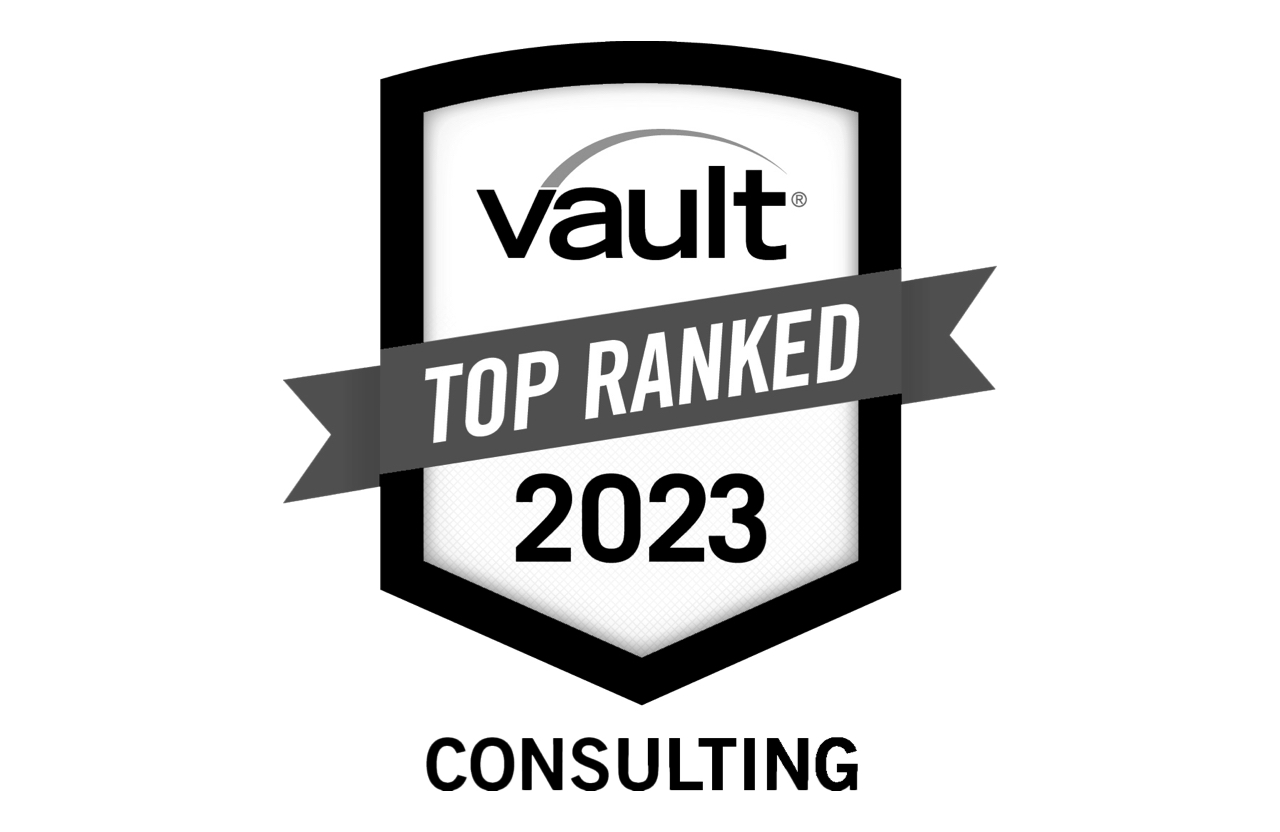 logo for Vault Top Ranked Consulting Award 2023