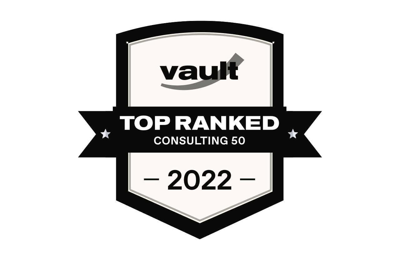 logo for Vault Top Ranked consulting 50, 2022